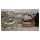 Brass Chandelier,Exit Signs&more