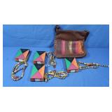 Sak Purse&4 Costume Jewelry Necklaces