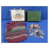 2 Purses,Cigar Boxes&Game Tokens