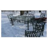 88x60" Outdoor Dining Table&6 Chairs