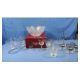 Gortham Glass Bowl 9.5"&Various Glassware