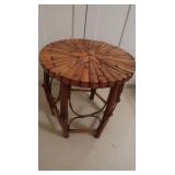 Bamboo Table 18.5x18"H,Good Cond