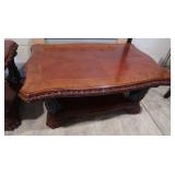 Lg Wood Coffee Table 54x35x24.5"H w/Bottom Shelf