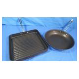 2 Nonstick Skillets-1 All Clad