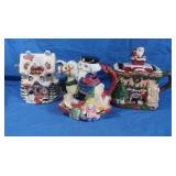 3 Holiday Teapots