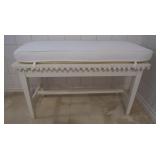 Wooden Bench 34x14x20"H,w/Cushion