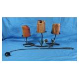 3 Candle Candelabra w/Sniffer 16"Long