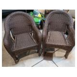 4 Resin Wicker Outdoor Chairs