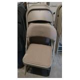 8 Upholstered Metal Folding Chairs