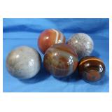 5 Glass Balls-2" to 3.5"Dia