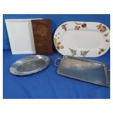 Wood Cutting Board,Serving Trays&Plates,Pewter