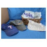 Wicker Basket,Rain Ponchos,Ball Caps,Shoe Covers