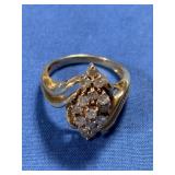 14K Diamond Ring 1ct tw 5.5gr
