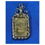 Credit Suisse 1 gr Fine Gold in 14K mtg w/Dia.