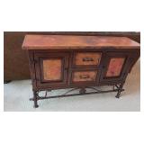 Buffet-Hammered Copper Top 54x15x34"H
