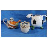 Ceramic Teapots&Trinket Bowl