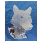 Glass Wolf Decor-K. Cantrell #1014/2001 9"x8"