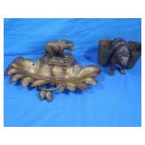 Bear Decor,Tray-16x9"&Pencil Holder 7x5x8"