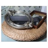 25" Braided Tray,2 Mirrors-13x11"&21x15"