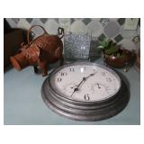 13.5"Wall Clock,Copper Strainer,Home Dï¿½cor