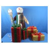 Lg Cloth Snowman Statue&Other Christmas Dï¿½cor