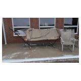 2 Metal Rocking Outdoor Chairs & Hammock w/stand,