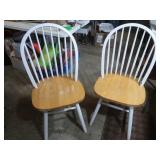 2 Wood Kitchen Table Chairs
