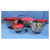 Stainless Mixing Bowl Set w/lids