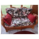 Kingston Reef Rattan Love Seat -Cinnamon Stain