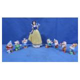 Disney Porcelain Snow White &7 Dwarfs