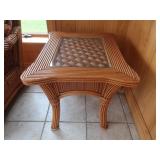 Kingston Reef Rattan End Table-Cinnamon Stain
