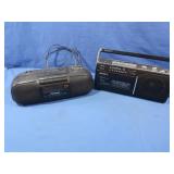 2 Vintage Cassette Boomboxes