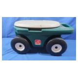 Garden Seat on Wheels w/storage