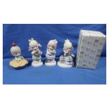 4 Precious Moments Figurines, 1 w/box