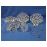 Cut Glass Snack Plates &more