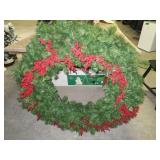 Lg Wreath w/Lights, Approx 3.5'