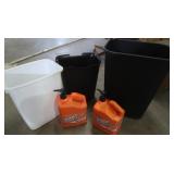 Plastic Garbage Cans &Fast Orange Hand Cleaners