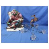 Enesco Santa in Sleigh,Hanging Candle Piece