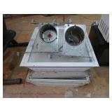 2 - 24x24 Flourescent Fixtures, 2 6' Celing