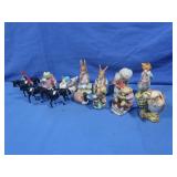 1970s Beatrix Potter Ceramic Figurines,Metal