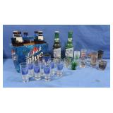 Beer Bottles&Case of Labatt Blue (unknown exp