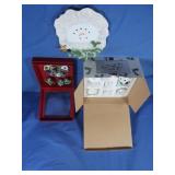 Pansy Mini Tea Set, Mini Snowmant Dish Set