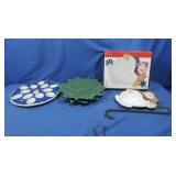 Fitz&Floyd Snowman Platter,Egg Platter&more