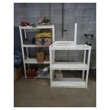 3 PVC Shelving Units: 34x14x37.5; 20x12x18;