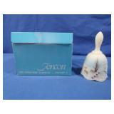 1979 Fenton Hand Painted Vaseline bell w/box