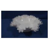 Vintage Fenton Silvercrest Ruffled Compote