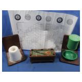 2 Wall Mounted Chalk Dispensers,Pool Table Shaped