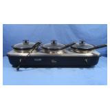 Crockpot Triple Station-like New w/spoons