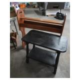 Blanket Rack 31.5x9x34  Black Table 25x13.5x22