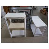 3 Shelving Units-Metal 30x12x36; Plastic